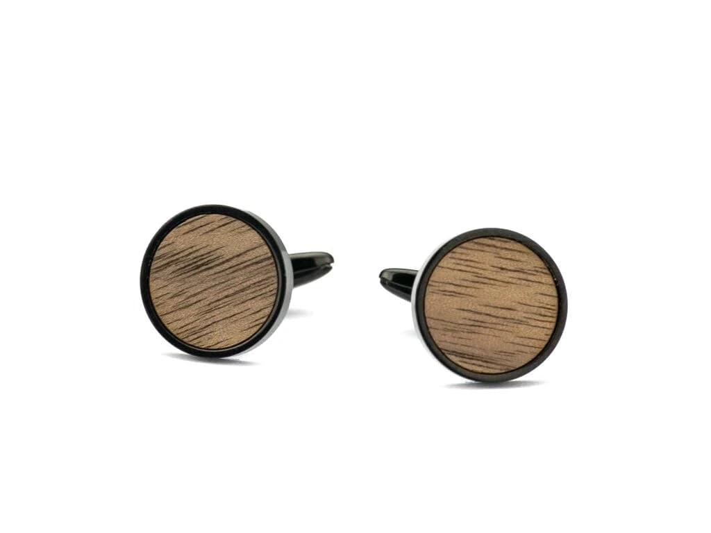 Dřevěné manžetové knoflíčky - Americký ořech 18MM