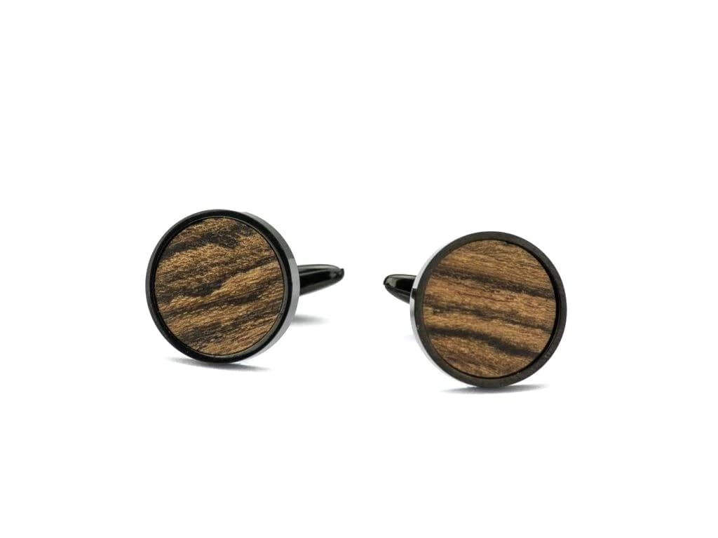 Dřevěné manžetové knoflíčky - Bocote 18MM