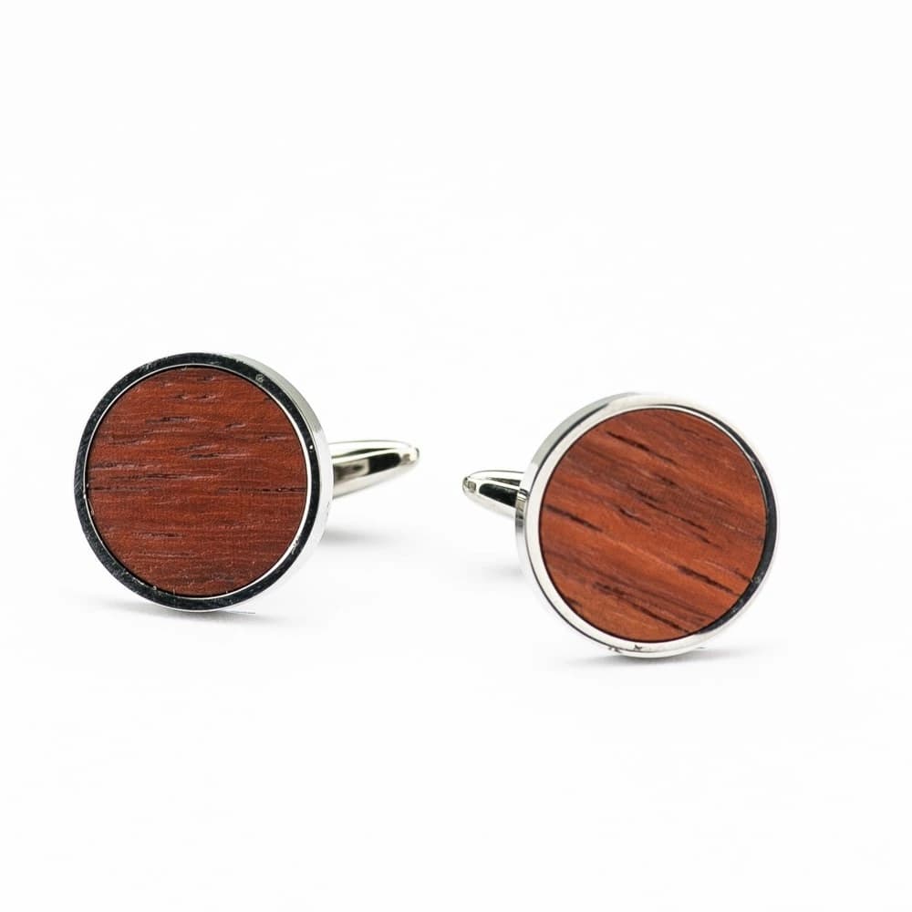 Dřevěné manžetové knoflíčky - Padouk 18MM