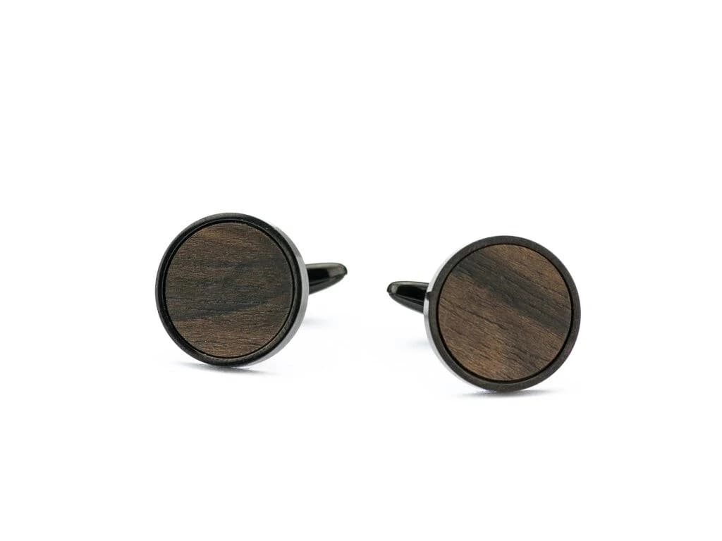 Dřevěné manžetové knoflíčky - Ziricote 18MM