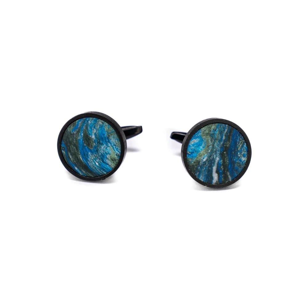 Dřevěné manžetové knoflíčky - Země 18MM